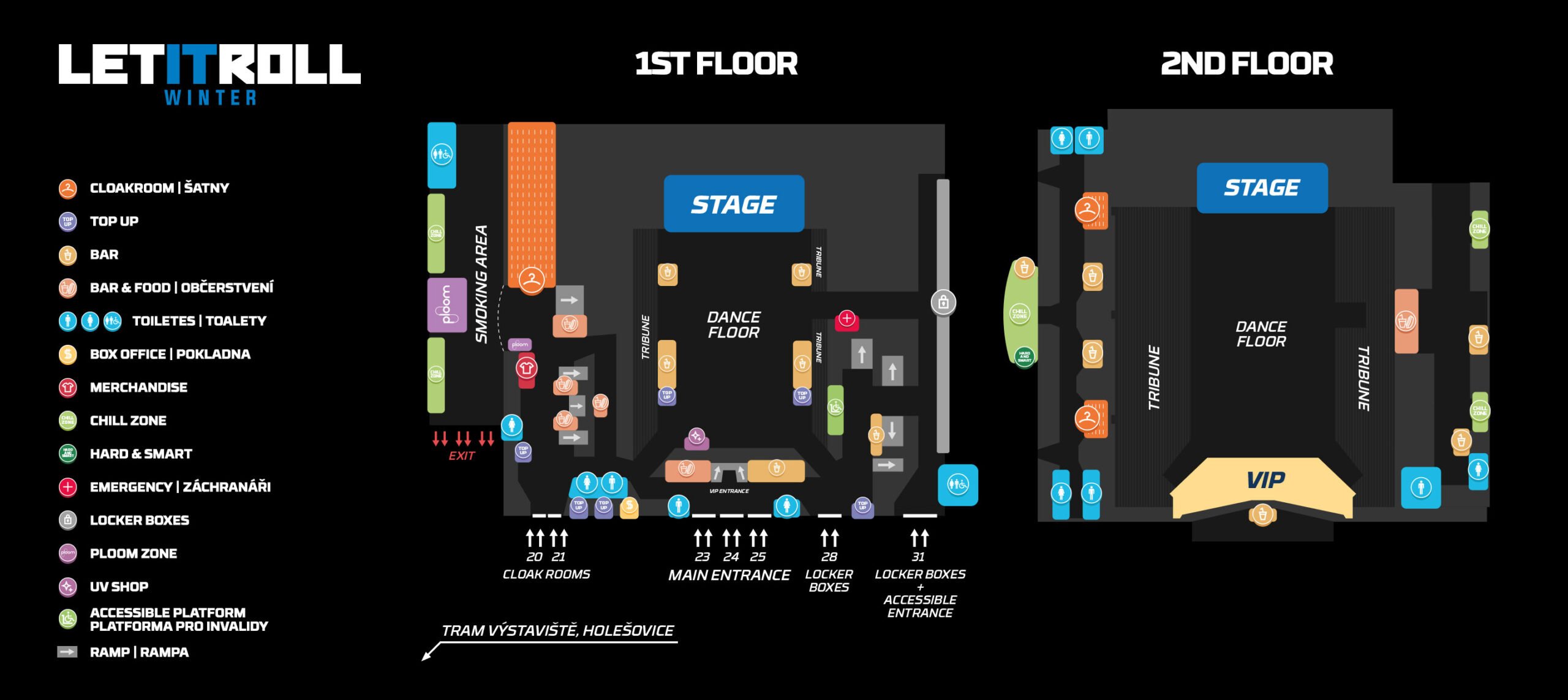 LET IT ROLL WINTER 2027 | Let It Roll Let It Roll Winter 2026 - Mapa festivalu